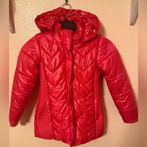 Justice Vibrant Red Puffer Jacket
